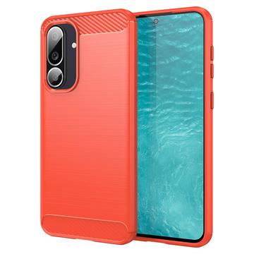 Custodia in TPU spazzolato per Samsung Galaxy M56/F56 - Fibra di Carbonio
