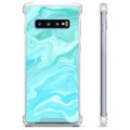 Custodia ibrida per Samsung Galaxy S10 - Marmo blu