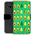 Custodia a Portafoglio Premium per Samsung Galaxy S10 - Motivo Avocado