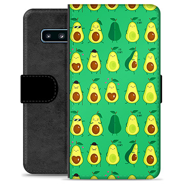 Custodia a Portafoglio Premium per Samsung Galaxy S10 - Motivo Avocado