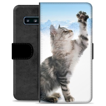 Custodia a Portafoglio Premium per Samsung Galaxy S10 - Cat