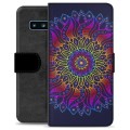 Custodia a Portafoglio Premium per Samsung Galaxy S10 - Mandala Colorato