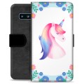 Custodia a Portafoglio Premium per Samsung Galaxy S10 - Unicorno