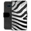 Custodia a Portafoglio Premium per Samsung Galaxy S10 - Zebra