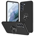 Custodia Magnetica con Anello di Supporto per Huawei P20 Pro - Nera