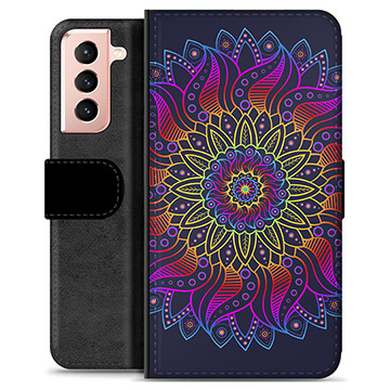 Custodia a Portafoglio Premium per Samsung Galaxy S21 5G - Mandala Colorato