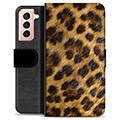 Custodia a Portafoglio Premium per Samsung Galaxy S21 5G - Leopardo