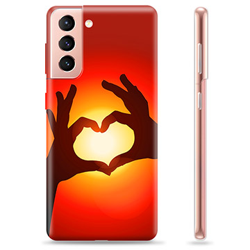 Samsung Galaxy S21 5G Custodia TPU - Siluetta del Cuore