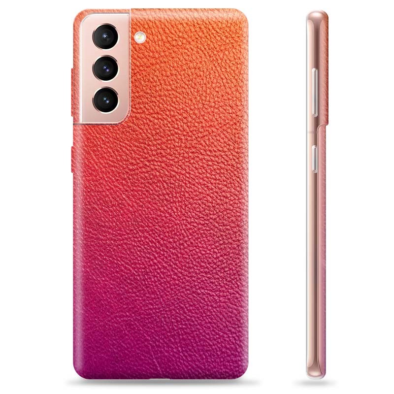 Qokey Cover Per Samsung Galaxy S21 Ultra 5G – Effetto Marmo Rosa Glitterato, Custodia Sottile TPU Morbida, Antigraffio