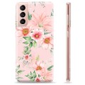 Samsung Galaxy S21 5G Custodia TPU - Fiori ad Acquerello