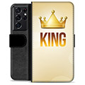 Custodia a Portafoglio Premium per Samsung Galaxy S21 Ultra 5G - King