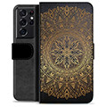 Custodia a Portafoglio Premium per Samsung Galaxy S21 Ultra 5G - Mandala