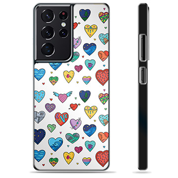 Cover Protettiva Samsung Galaxy S21 Ultra 5G - Cuori