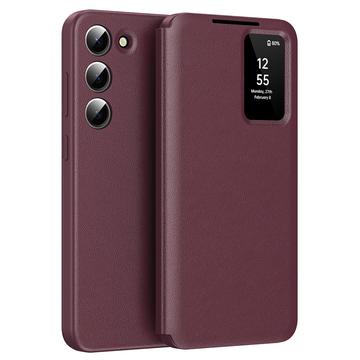 Custodia Samsung Galaxy S22+ 5G Smart Clear View con slot per schede - Rosso vino