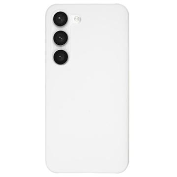 Custodia in Plastica Gommata per Samsung Galaxy S23 5G - Bianco