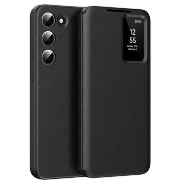 Custodia Samsung Galaxy S23 Smart Clear View con slot per schede - Nero
