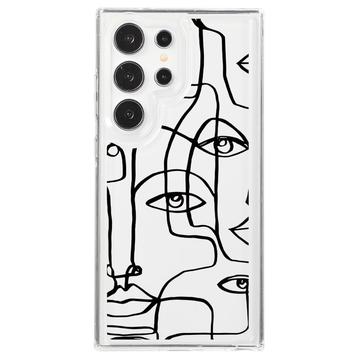 Custodia Samsung Galaxy S23 Ultra Fashion TPU - Ritratto astratto