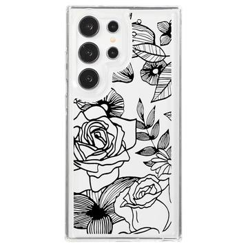 Custodia in TPU Samsung Galaxy S23 Ultra Fashion - Profilo rosa