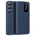 Custodia Samsung Galaxy S23 Ultra Smart Clear View con slot per schede - Zaffiro