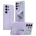 Custodia ibrida Smart Samsung Galaxy S23 Ultra con impugnatura in piedi - Viola