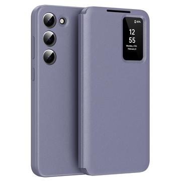 Custodia Samsung Galaxy S23+ Smart Clear View con slot per schede - Grigio Viola