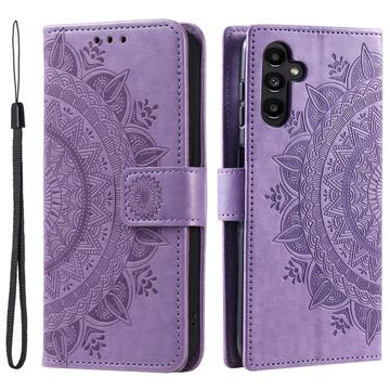 Custodia a portafoglio per Samsung Galaxy S24 serie Mandala - Viola