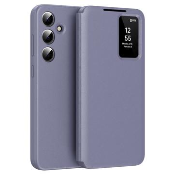Custodia Samsung Galaxy S24 Smart Clear View con slot per schede - Grigio Viola