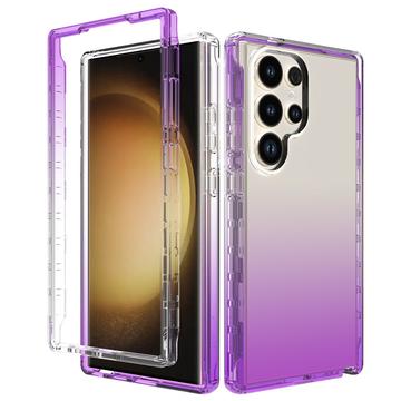 Custodia Ibrida Gradient Series per Samsung Galaxy S24 Ultra - Viola / Trasparente