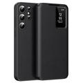 Custodia Samsung Galaxy S24 Ultra Smart Clear View con slot per schede - Nera