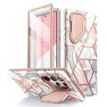 Custodia ibrida Samsung Galaxy S24 Ultra Supcase Cosmo Mag - Marmo rosa