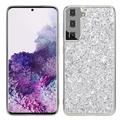 Custodia ibrida per Samsung Galaxy S24+ Serie Glitter - Color Argento