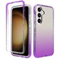 Custodia Ibrida Gradient Series per Samsung Galaxy S24+ - Viola / Trasparente