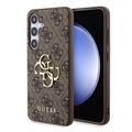 Custodia Ibrida Guess 4G Big Metal Logo per Samsung Galaxy S24+ - Marrone