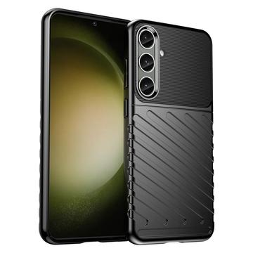 Cover in TPU Serie Thunder per Samsung Galaxy S24+ - Nera