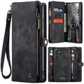 Custodia a portafoglio multifunzionale 2 in 1 Caseme 008 per Samsung Galaxy S25 - Nera
