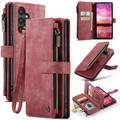 Custodia a Portafoglio Multifunzionale Caseme C30 per Samsung Galaxy S25 - Rossa