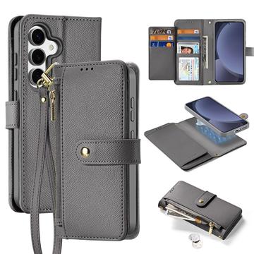 Custodia in pelle a portafoglio con copertura magnetica Dux Ducis Lawa per Samsung Galaxy S25