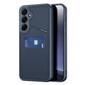 Custodia magnetica Samsung Galaxy S25 Dux Ducis Rafi II con supporto e slot per carte - Blu