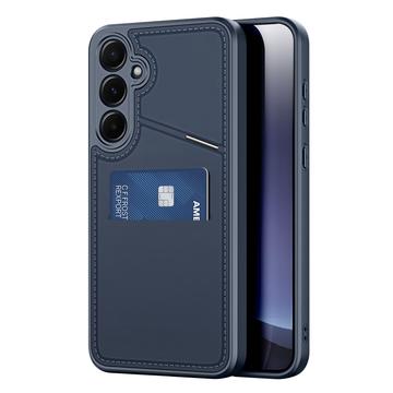 Custodia magnetica Samsung Galaxy S25 Dux Ducis Rafi II con supporto e slot per carte - Blu