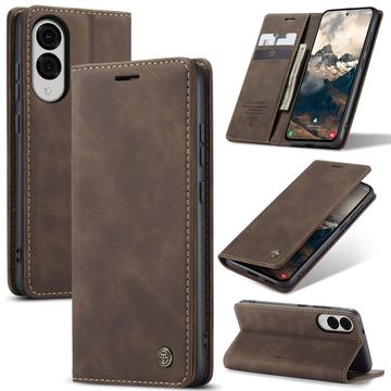 Custodia a Portafoglio Caseme 013 Serie per Samsung Galaxy S25 Edge - Color caffé