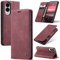 Custodia a Portafoglio Caseme 013 Serie per Samsung Galaxy S25 Edge - Rosso vino