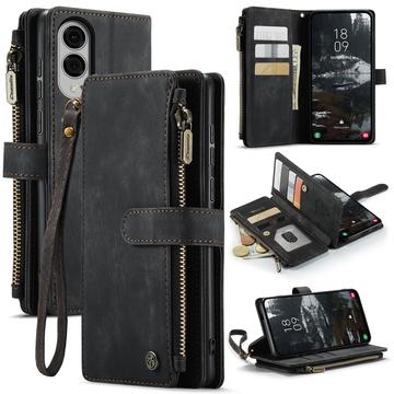 Custodia a Portafoglio Multifunzionale Caseme C30 per Samsung Galaxy S25 Edge - Nera