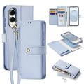 Custodia in pelle a portafoglio con copertura magnetica Dux Ducis Lawa per Samsung Galaxy S25 Edge - Baby Blu
