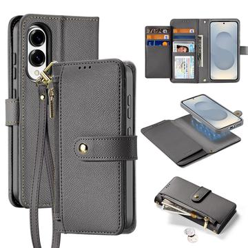 Custodia in pelle a portafoglio con copertura magnetica Dux Ducis Lawa per Samsung Galaxy S25 Edge