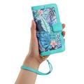 Samsung Galaxy S25 Edge Custodia a portafoglio floreale con slot per carte