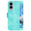 Samsung Galaxy S25 Edge Custodia a portafoglio floreale con slot per carte