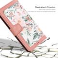 Samsung Galaxy S25 Edge Custodia a portafoglio floreale con slot per carte - Rosa