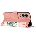 Samsung Galaxy S25 Edge Custodia a portafoglio floreale con slot per carte - Rosa