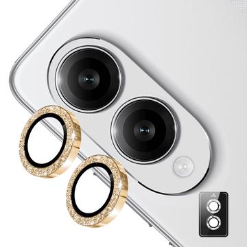 Protezione per Obiettivo Fotocamera Hat Prince Glitter per Samsung Galaxy S25 Edge - Oro