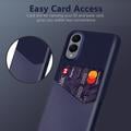 Custodia KSQ con Slot per Schede per Samsung Galaxy S25 Edge - Blu